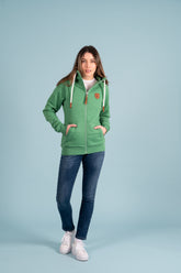 Hera Emerald Green Full-Zip Hoodie